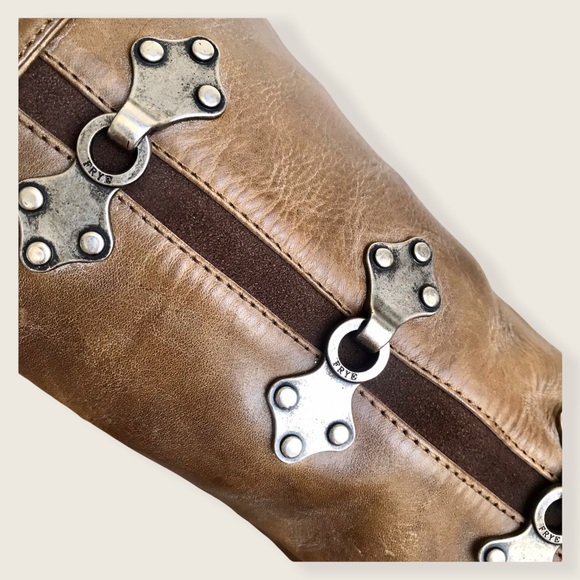 RARE Frye Paige Clovertab Vintage Leather Boots - Picture 9 of 16